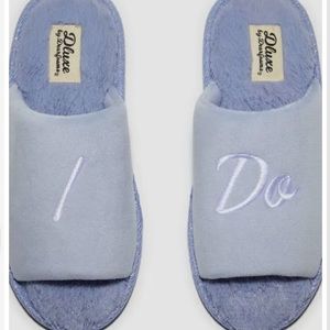 Dluxe By Dearfoams Women’s “I Do” Wedding Slippers